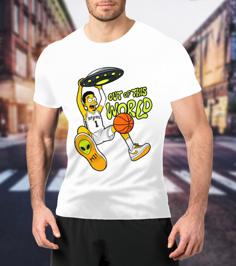 Victor Wembanyama San Antonio Spurs Out Of This World Alien Basketball T-Shirt