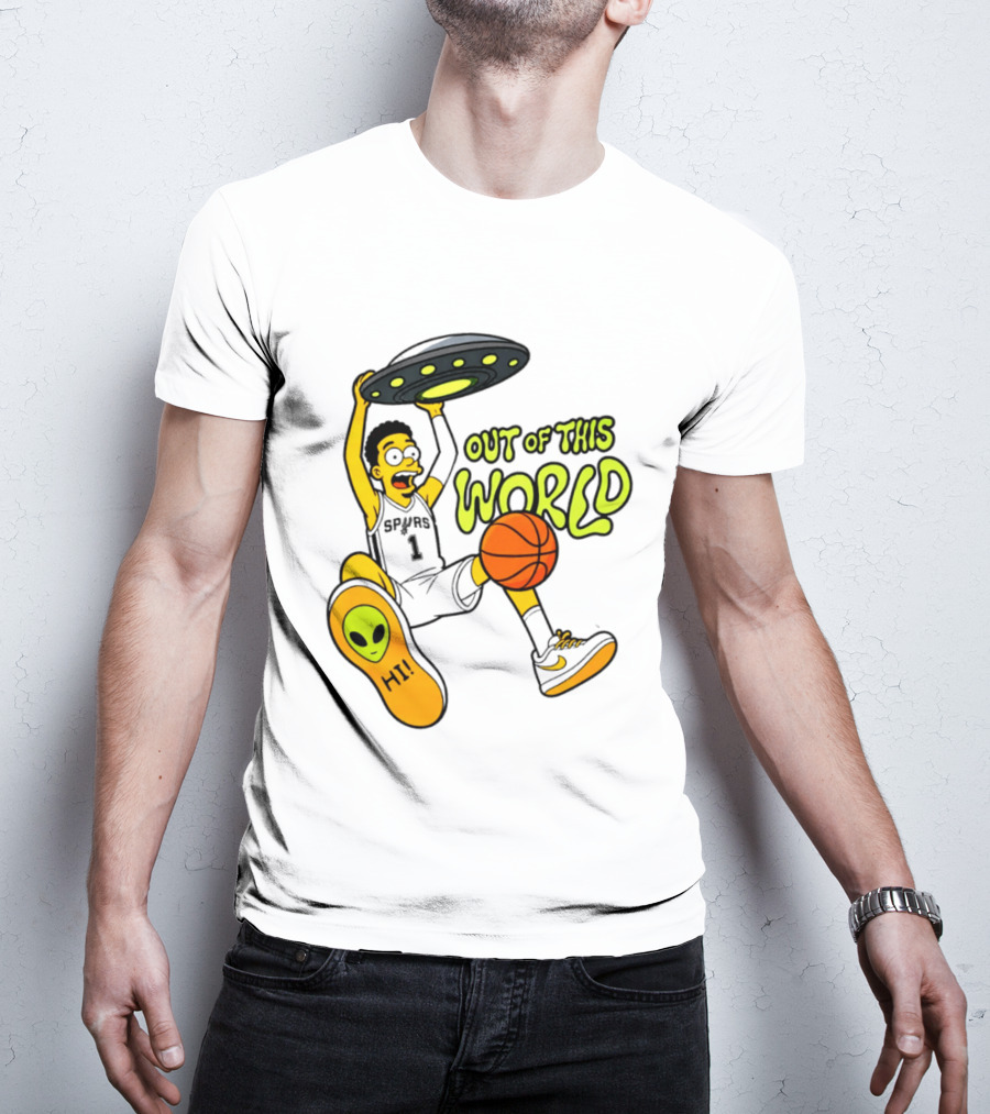 Victor Wembanyama San Antonio Spurs Out Of This World Alien Basketball T-Shirt