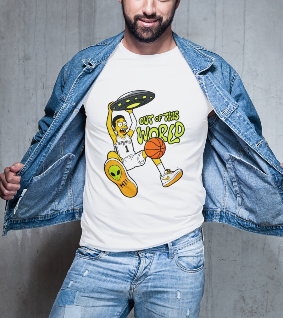 Victor Wembanyama San Antonio Spurs Out Of This World Alien Basketball T-Shirt