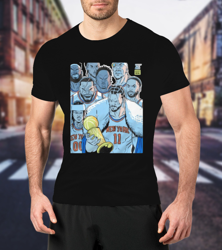 Jalen Brunson New York Knicks Invincible NBA Champions Cartoon T-Shirt