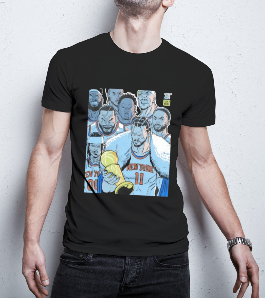 Jalen Brunson New York Knicks Invincible NBA Champions Cartoon T-Shirt