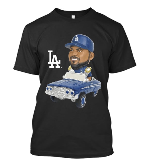 LA Dodgers Ice Cube Bobblehead Classic Cap Low Rider T-Shirt
