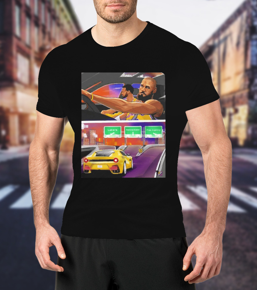 Lakers Lebron James Path: Retirement Versus Free Agency Decision Journey T-Shirt