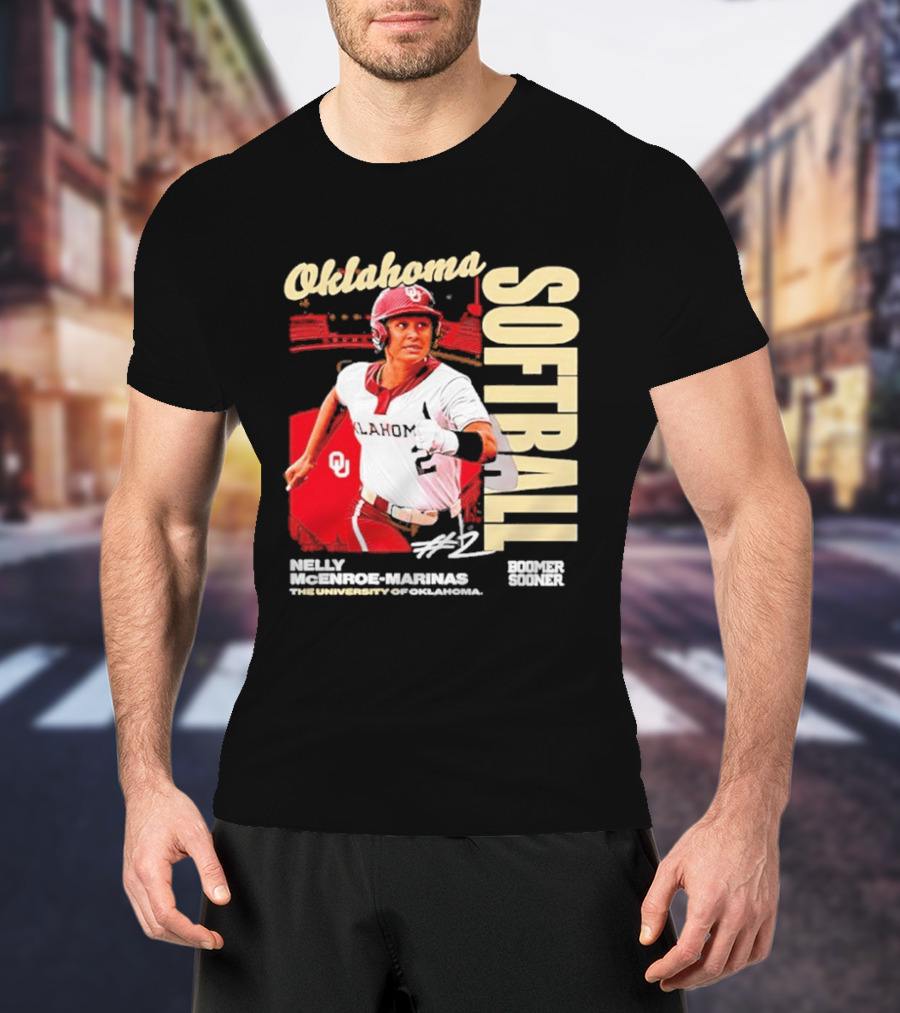 Nelly McEnroe Marinas #2 Oklahoma Sooners Softball Player T-Shirt