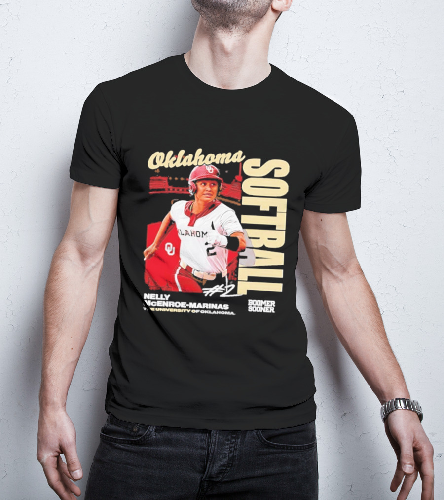 Nelly McEnroe Marinas #2 Oklahoma Sooners Softball Player T-Shirt