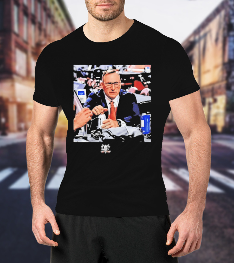 Pat Verbeek Anaheim Ducks General Manager Team Meeting Photo T-Shirt