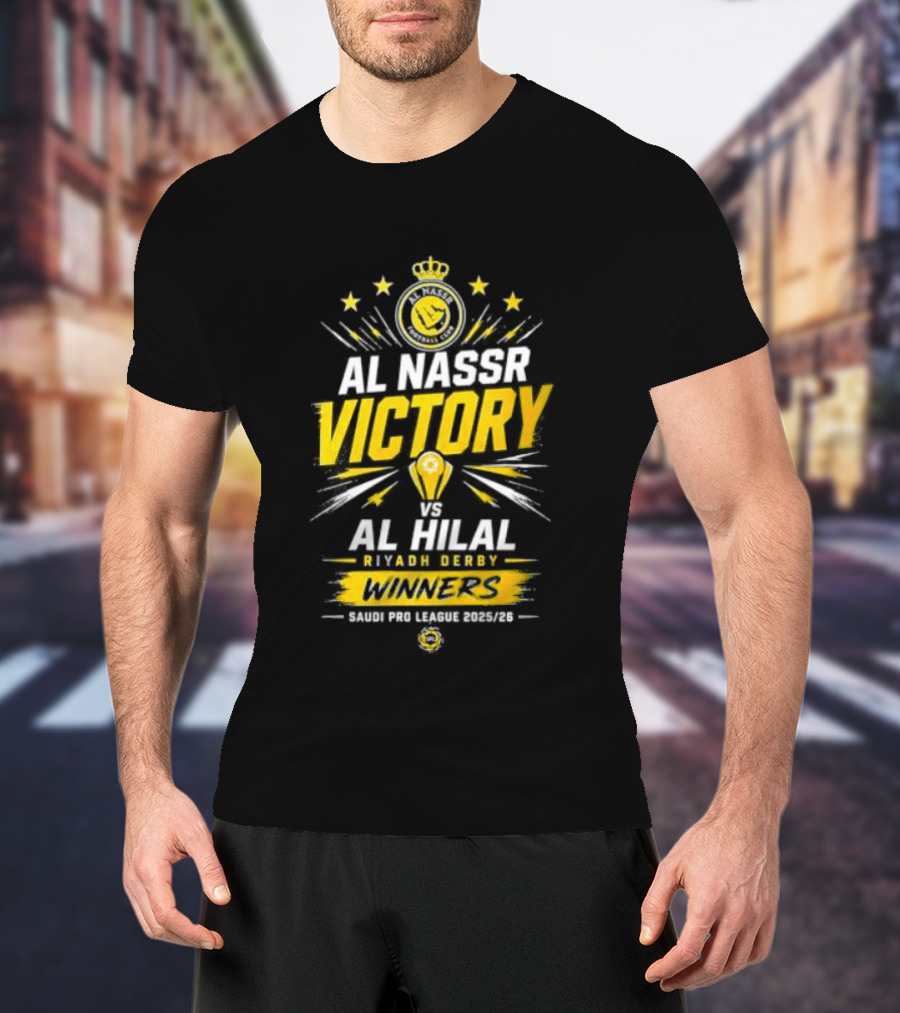 Al Nassr Victory Vs Al Hilal Riyadh Derby Winners Saudi Pro League 2025 2026 T-Shirt