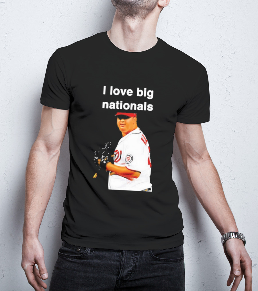 Todd Coffey Washington Nationals I Love Big Nationals White Jersey T-Shirt