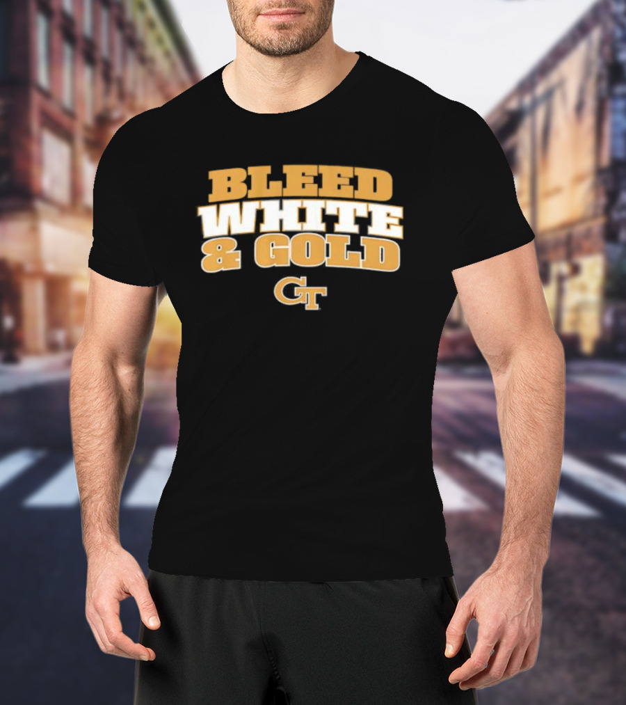 Georgia Tech Yellow Jackets Bleed White And Gold NCAA CT T-Shirt