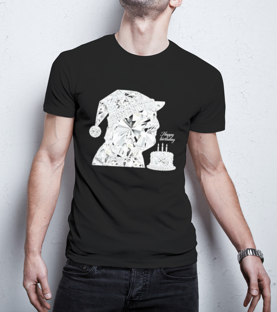 Happy Birthday Trump Diamond Wizard With Crystal Hat And Cake T-Shirt