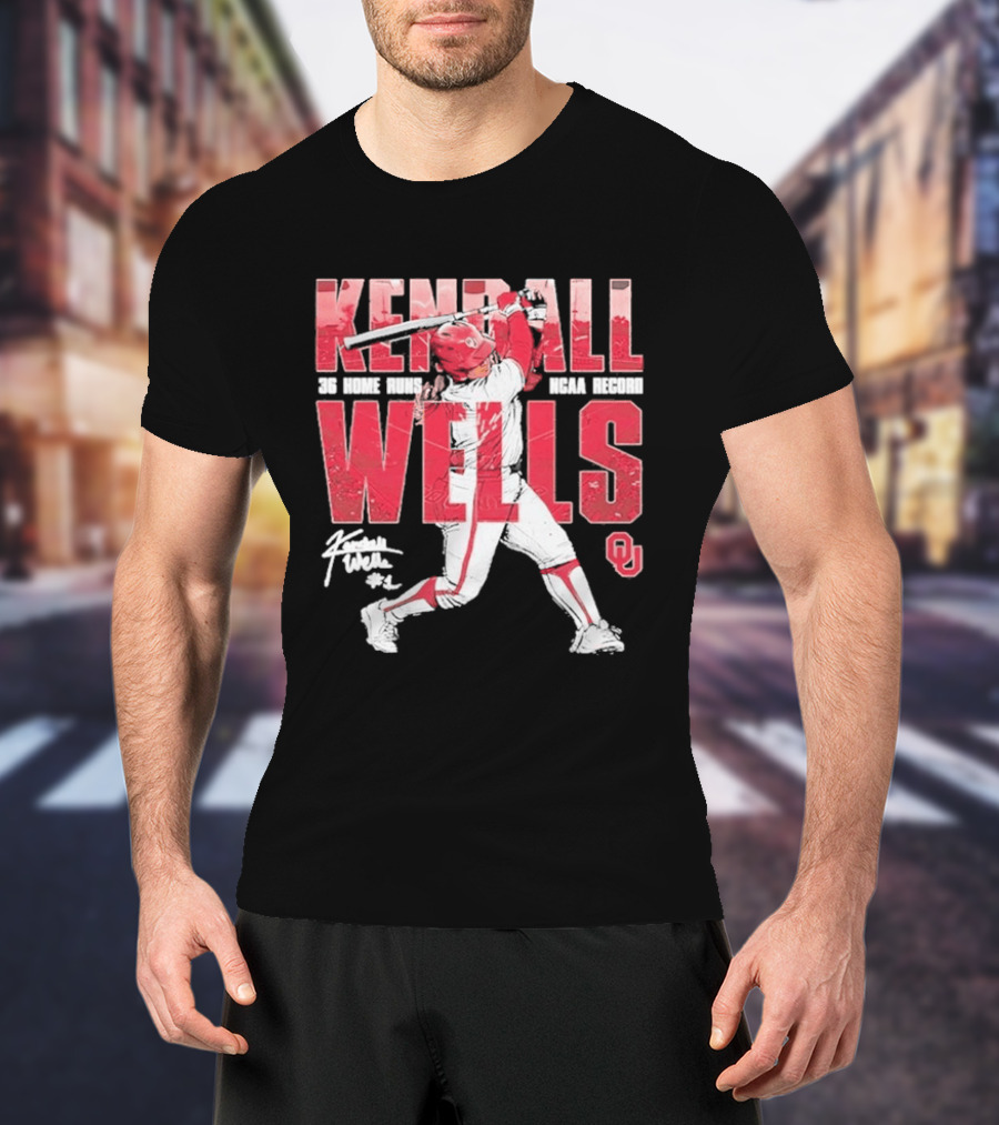 Kendall Wells 36 Home Runs Oklahoma Sooners NCAA Record T-Shirt