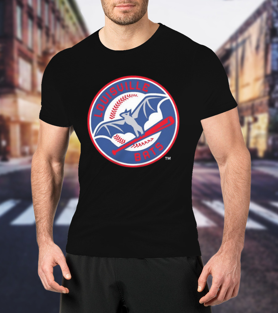 Louisville Bats MiLB Baseball Bat And Flying Bat T-Shirt