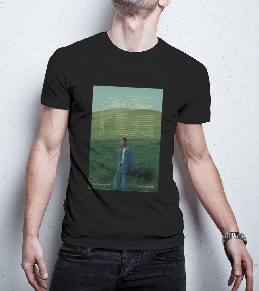 Mack Keane Wide Eyed Tour 2026 Philadelphia Washington Toronto Detroit Montreal Vancouver Atlanta Los Angeles San Francisco T-Shirt