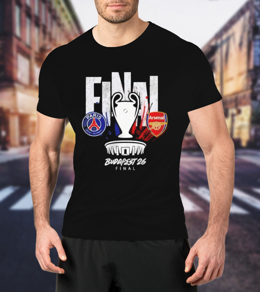 Paris Saint Germain Arsenal Final 2026 Budapest UCL T-Shirt