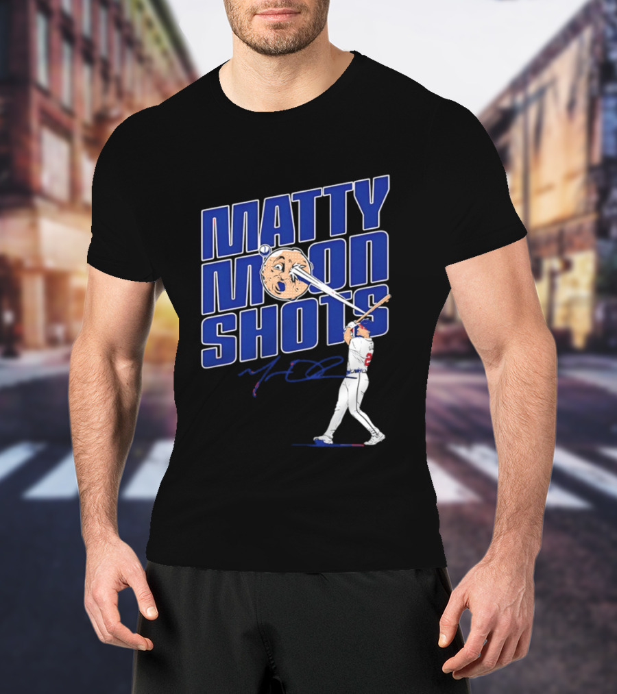 Matty Moonshots Matt Olson Baseball Signature Chop House Atlanta T-Shirt