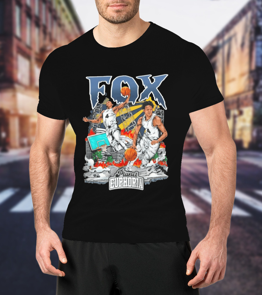 Fox Planet Euphoria Court Crusher Basketball Action T-Shirt