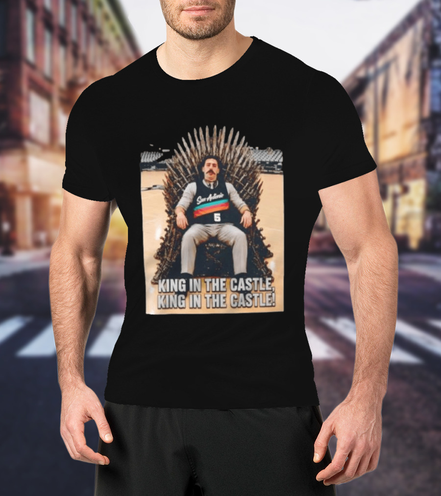 San Antonio Spurs King In The Castle Iron Throne T-Shirt
