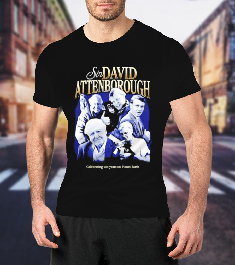 Sir David Attenborough Centennial Celebration On Planet Earth T-Shirt