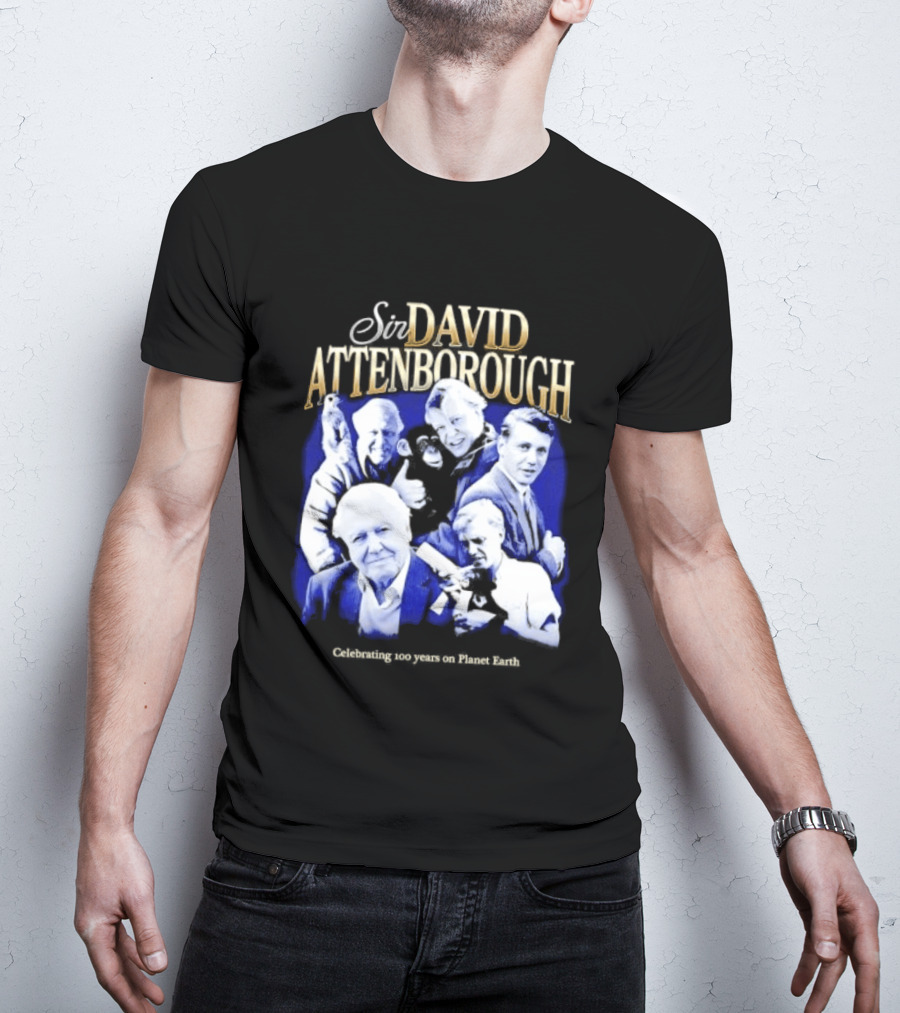 Sir David Attenborough Centennial Celebration On Planet Earth T-Shirt