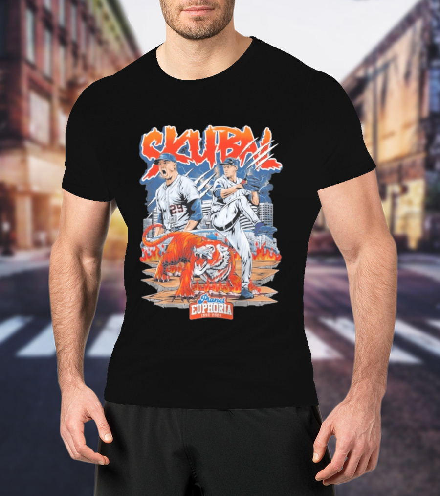 Skubal Tiger's Rage Baseball Planet Euphoria 25 T-Shirt