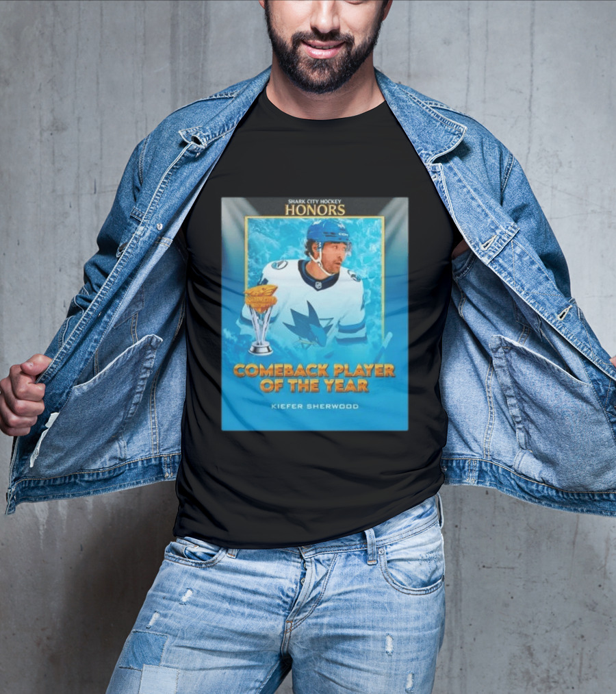 San Jose Sharks Shark City Hockey Honors Kiefer Sherwood Comeback Player Of The Year T-Shirt