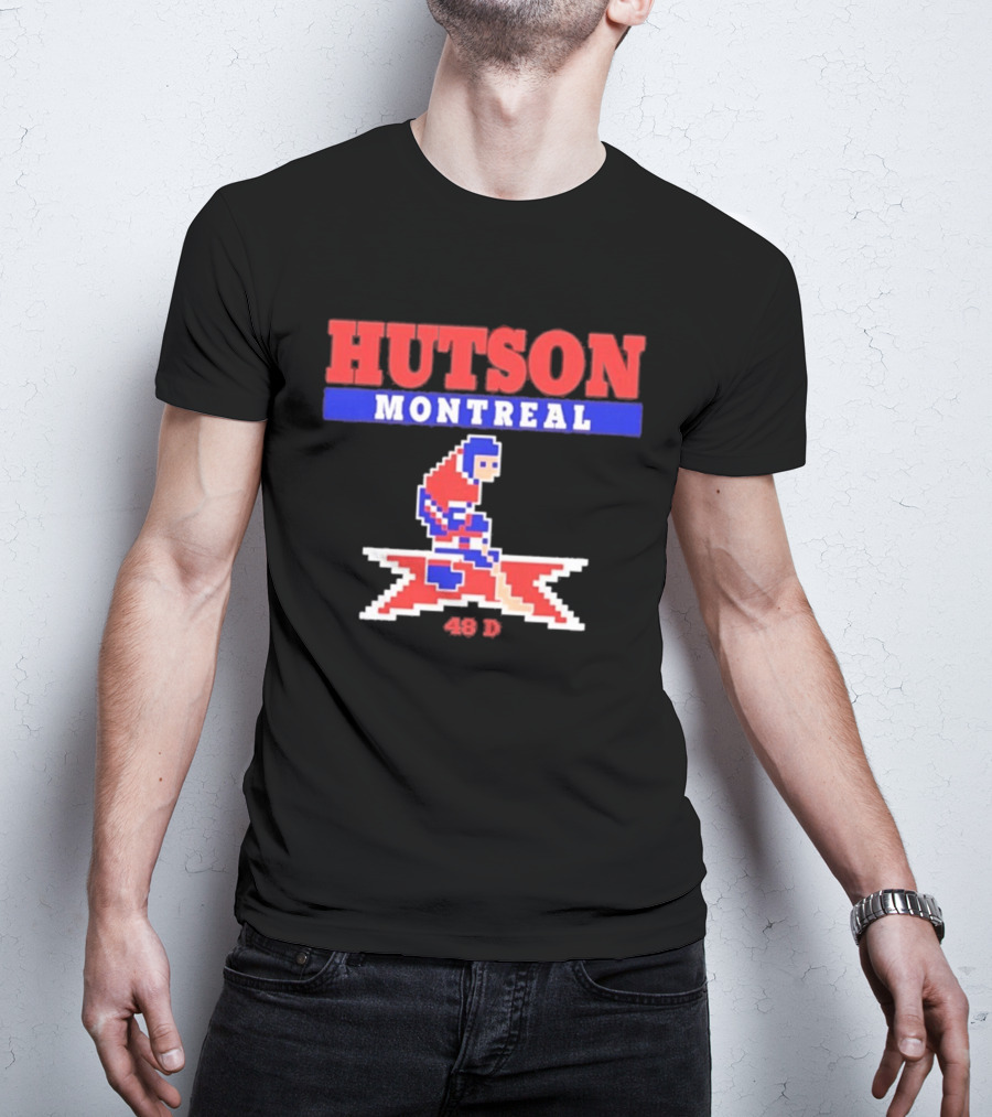 Lane Hutson Montreal 48 D Hockey Pixel T-Shirt