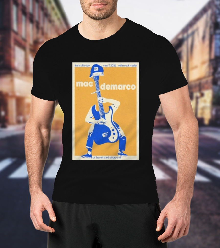 Live In Chicago Mac DeMarco May 7 2026 At The Salt Shed Fairgrounds With Mock Media T-Shirt