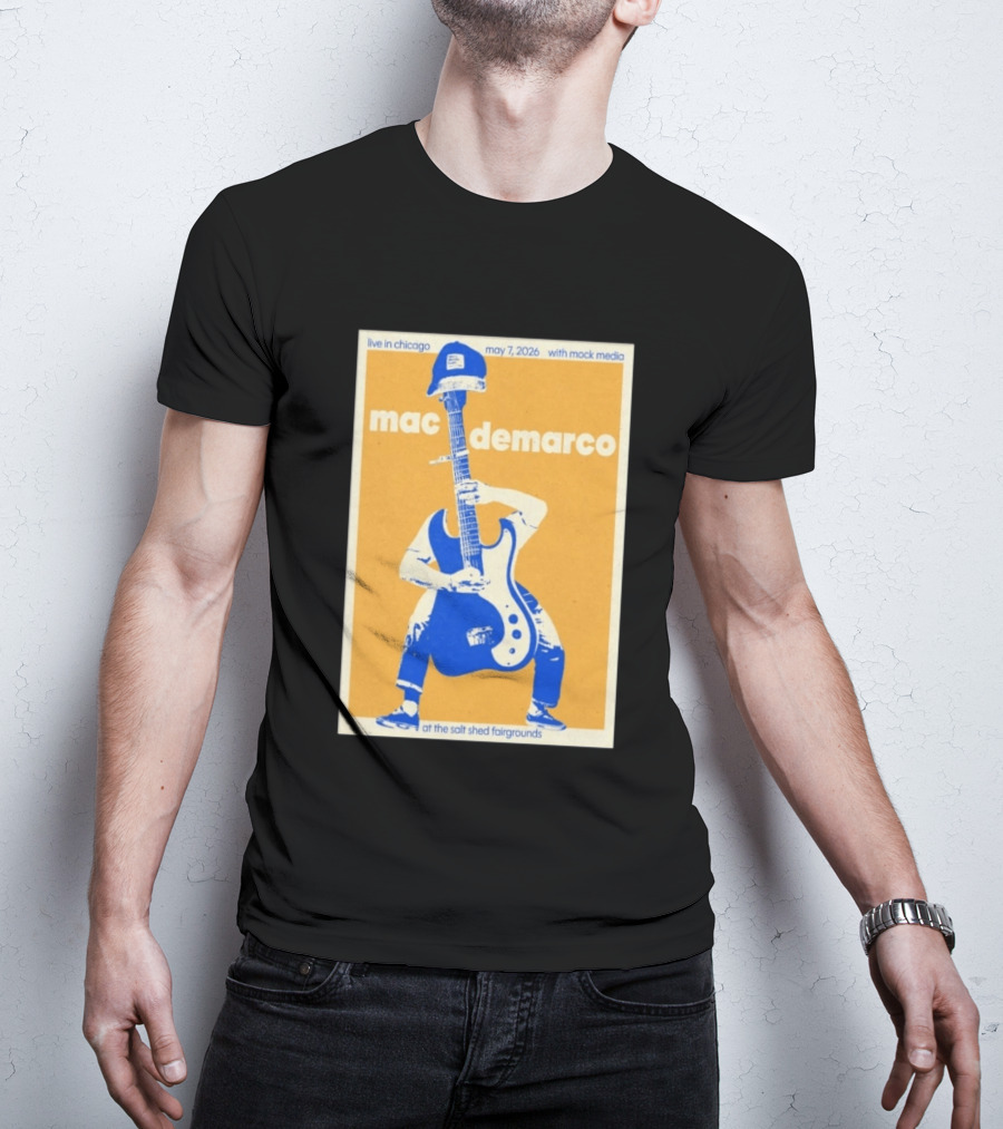 Live In Chicago Mac DeMarco May 7 2026 At The Salt Shed Fairgrounds With Mock Media T-Shirt