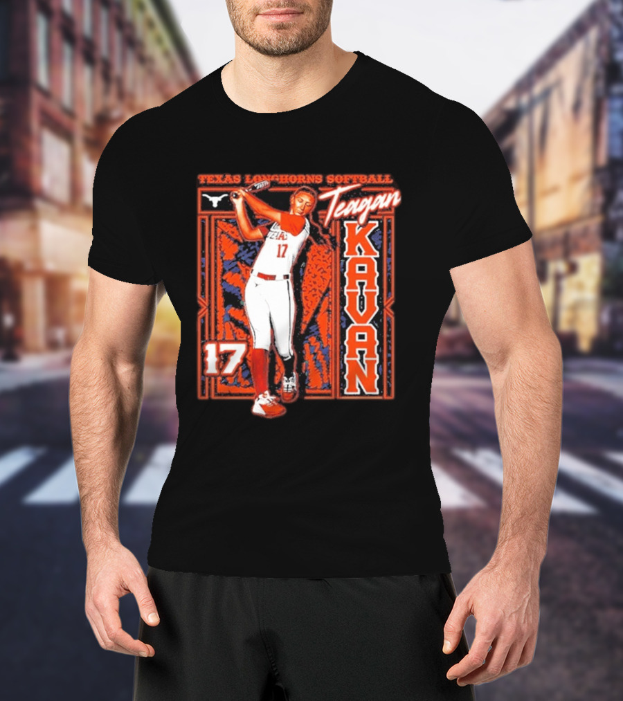 Teagan Kavan 17 Texas Longhorns Softball Team Player T-Shirt
