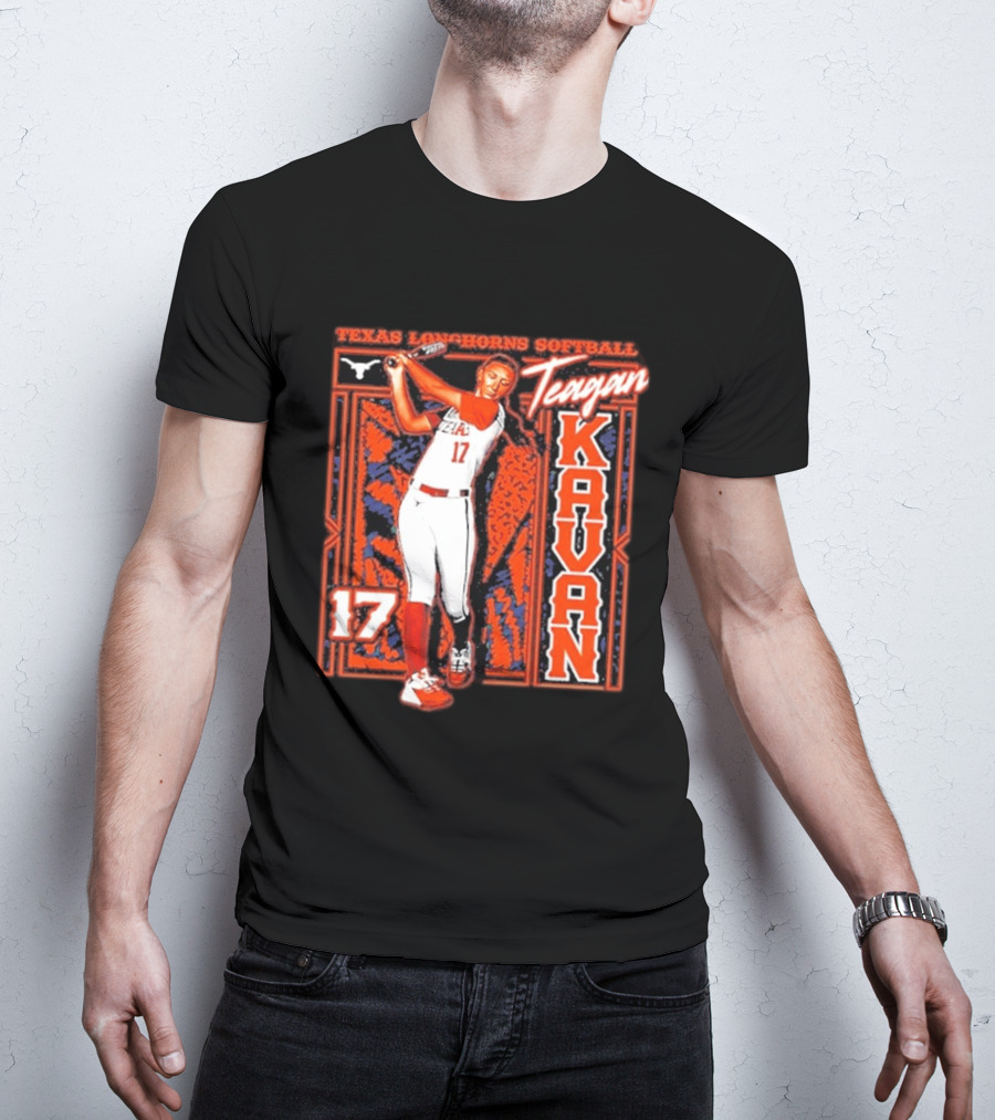 Teagan Kavan 17 Texas Longhorns Softball Team Player T-Shirt
