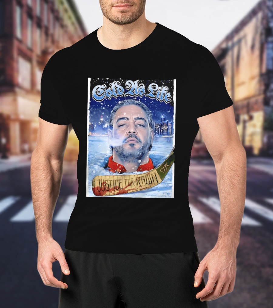 Justice For Pawn Cold As Life Cityscape Hockey Stick T-Shirt