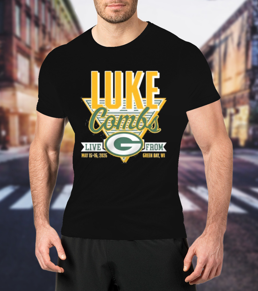 Luke Combs Live May 15 16 2026 Green Bay Wisconsin Packers T-Shirt