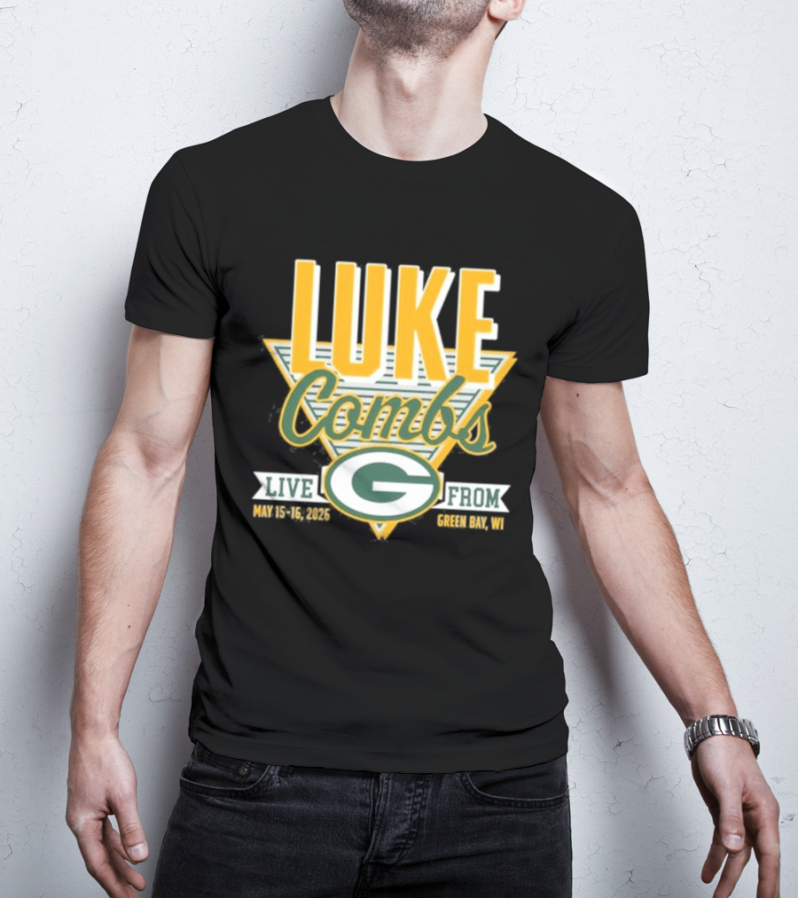 Luke Combs Live May 15 16 2026 Green Bay Wisconsin Packers T-Shirt