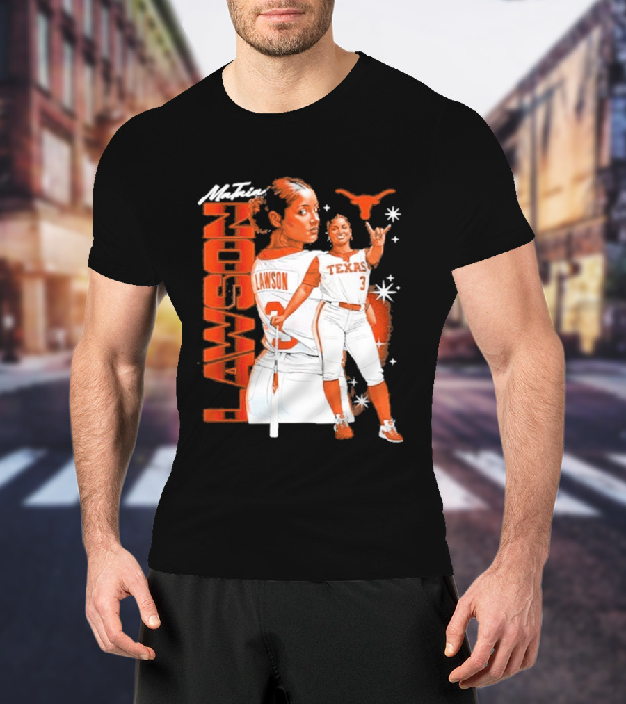 Mataia Lawson Texas Longhorns Softball Player Number 3 T-Shirt