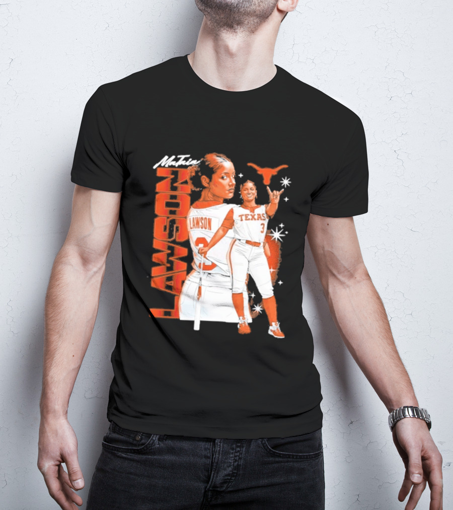Mataia Lawson Texas Longhorns Softball Player Number 3 T-Shirt