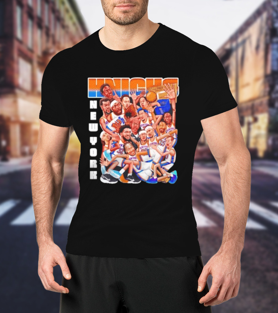 New York Knicks 2026 Season Players Caricature Basketball Team T-Shirt