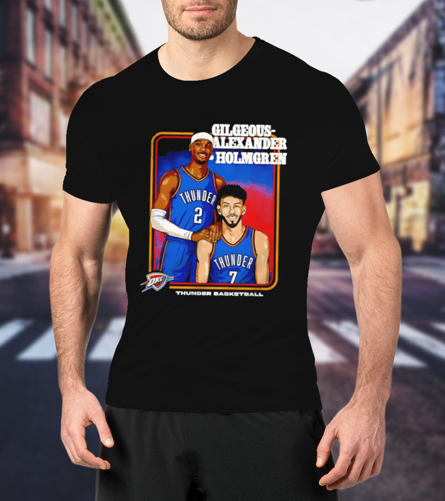 Gilgeous Alexander Holmgren Thunder Basketball Oklahoma City NBA T-Shirt