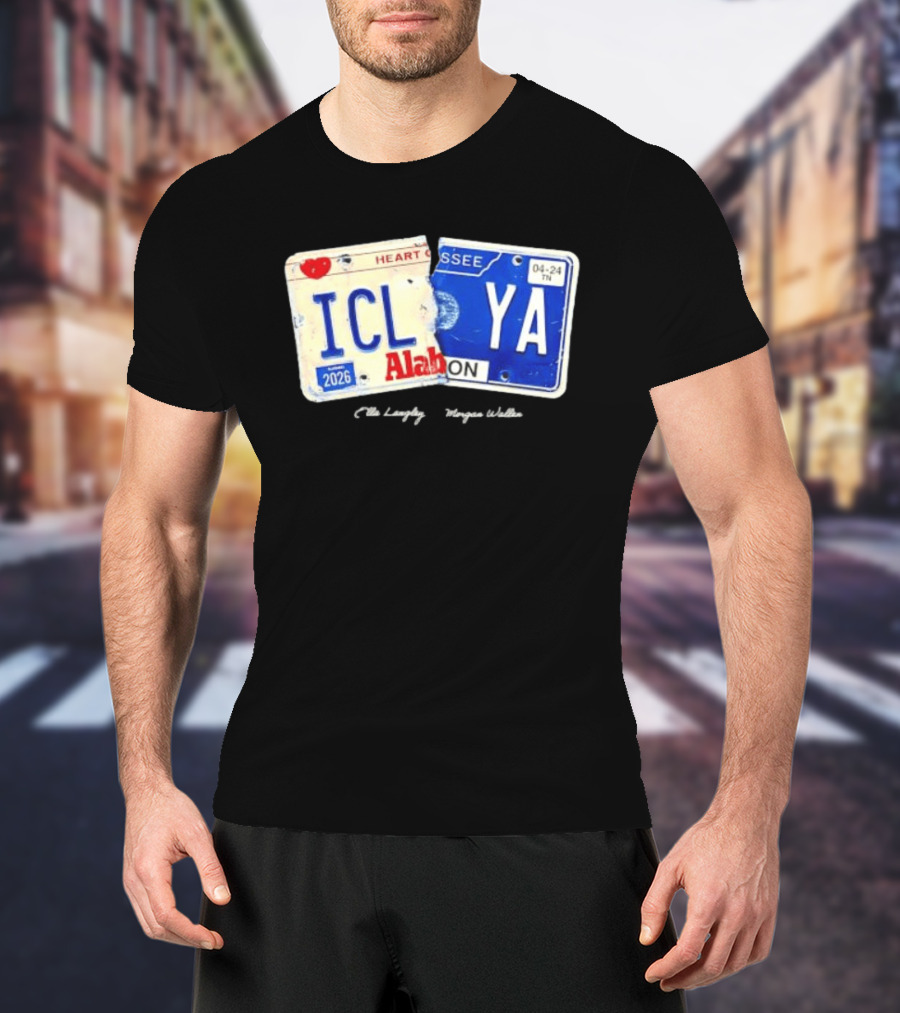 I Can't Love You Anymore Alabama Tennessee License Plate Heart Breakup T-Shirt