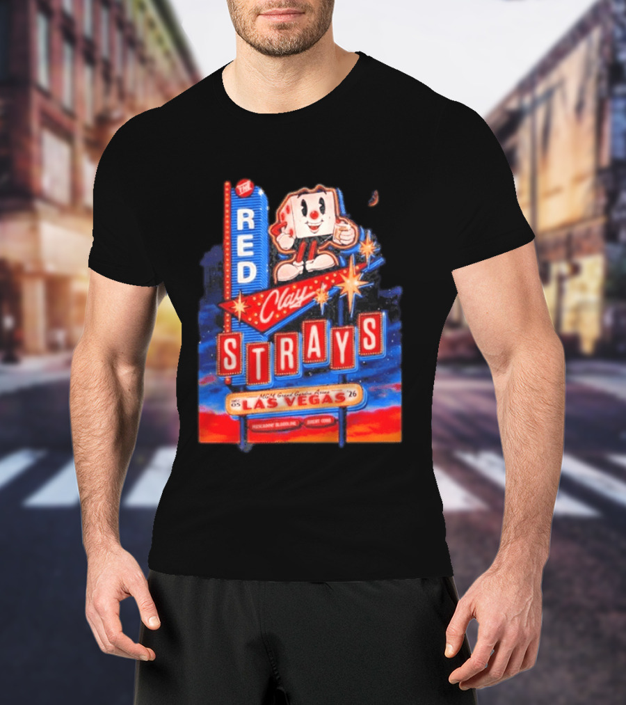 The Red Clay Strays MGM Grand Garden Arena Las Vegas December 5 2026 Neon Vintage Sign T-Shirt