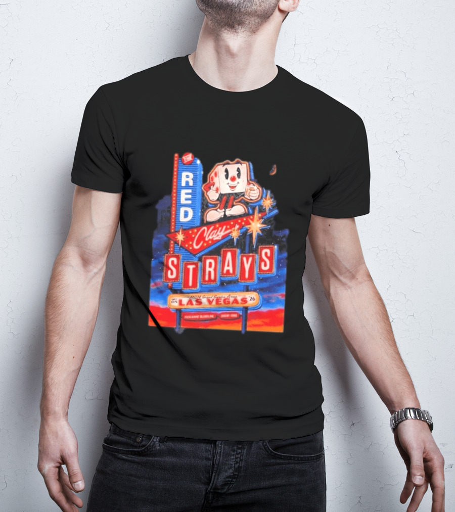 The Red Clay Strays MGM Grand Garden Arena Las Vegas December 5 2026 Neon Vintage Sign T-Shirt