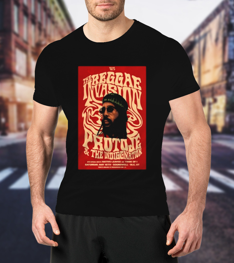 The Reggae Invasion PROTOJE & The Indiggnation Soundwell Salt Lake City May 16 2026 T-Shirt