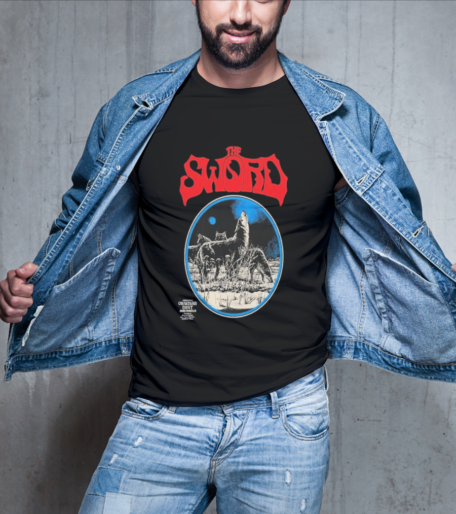 The Sword Brussels Belgium May 17 2026 Wolf Howling At Moon T-Shirt