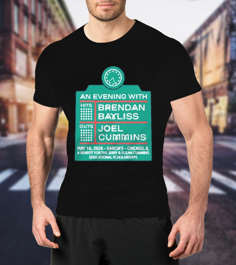An Evening With Brendan Bayliss And Joel Cummins Garcia's Chicago May 16 2026 Benefit Event T-Shirt