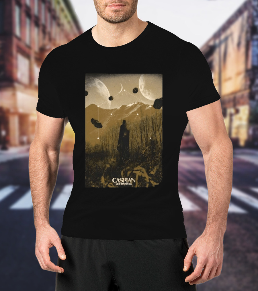 Caspian Zottegem Belgium Live At DunkFest 2026 Celestial Mountain Scene T-Shirt