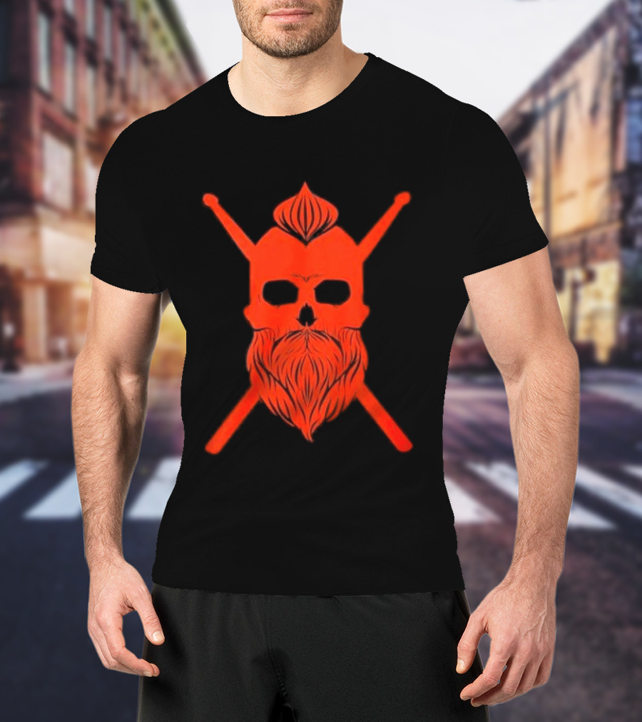 Drummer Skull Crossed Drumsticks Stealing Until Nobody's T-Shirt