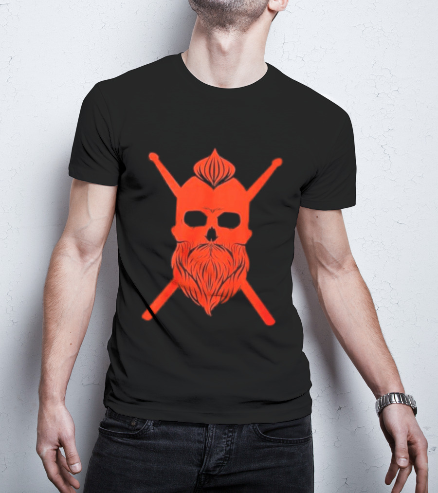 Drummer Skull Crossed Drumsticks Stealing Until Nobody's T-Shirt