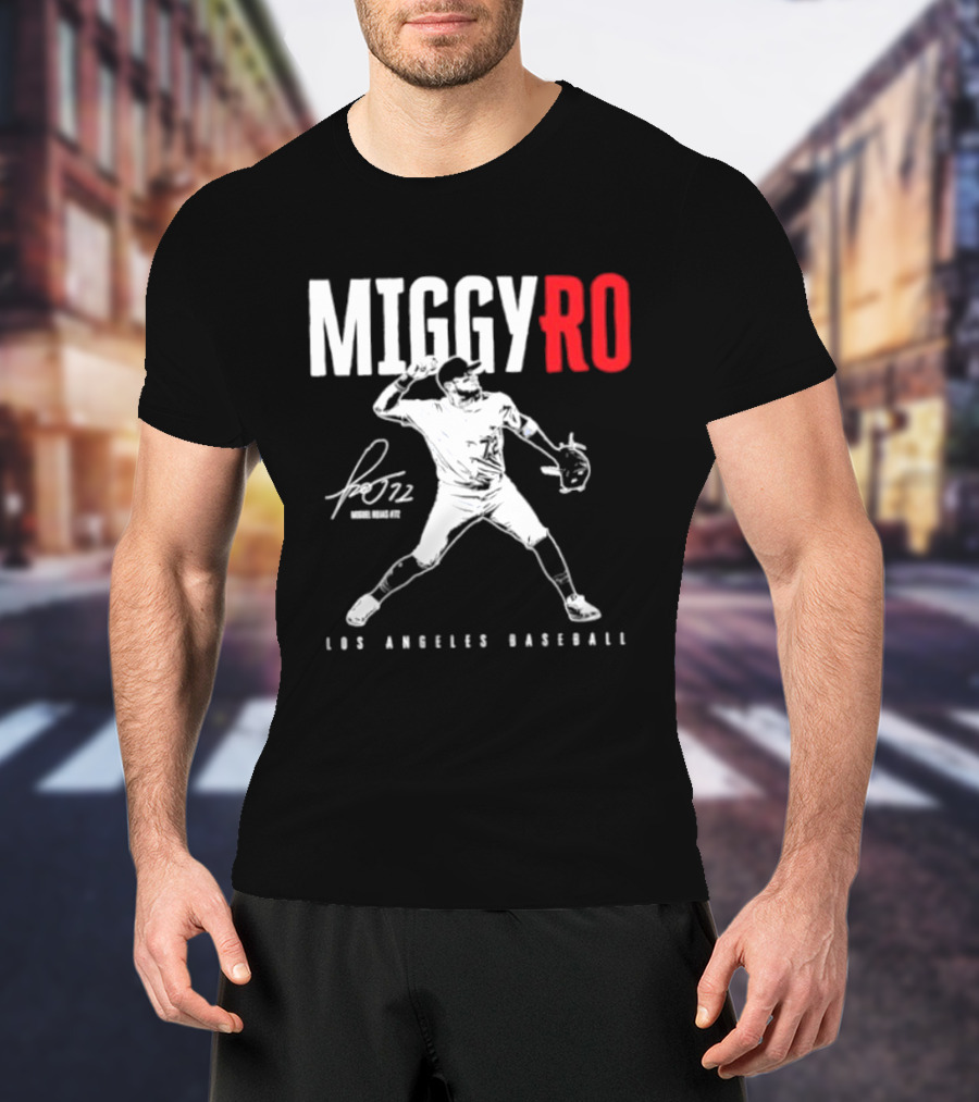 Miguel Rojas 72 Los Angeles Baseball MiggyRo Player Signature T-Shirt