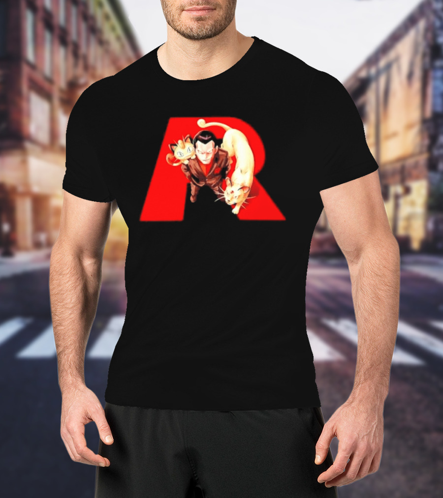 Giovanni Team Rocket Meowth Persian Pokémon Anime Fanart T-Shirt