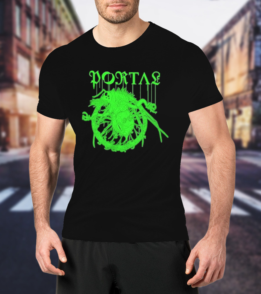 Portal Arachidonic Acid Sci Fi Creature Green Dripping T-Shirt