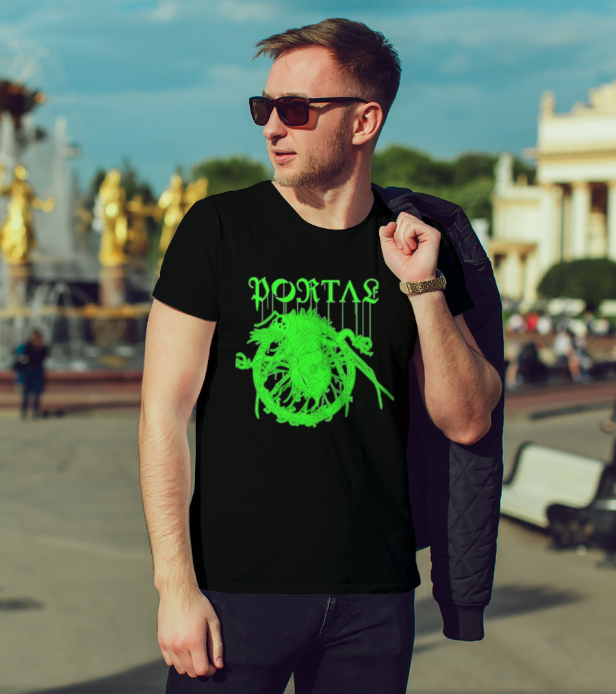 Portal Arachidonic Acid Sci Fi Creature Green Dripping T-Shirt